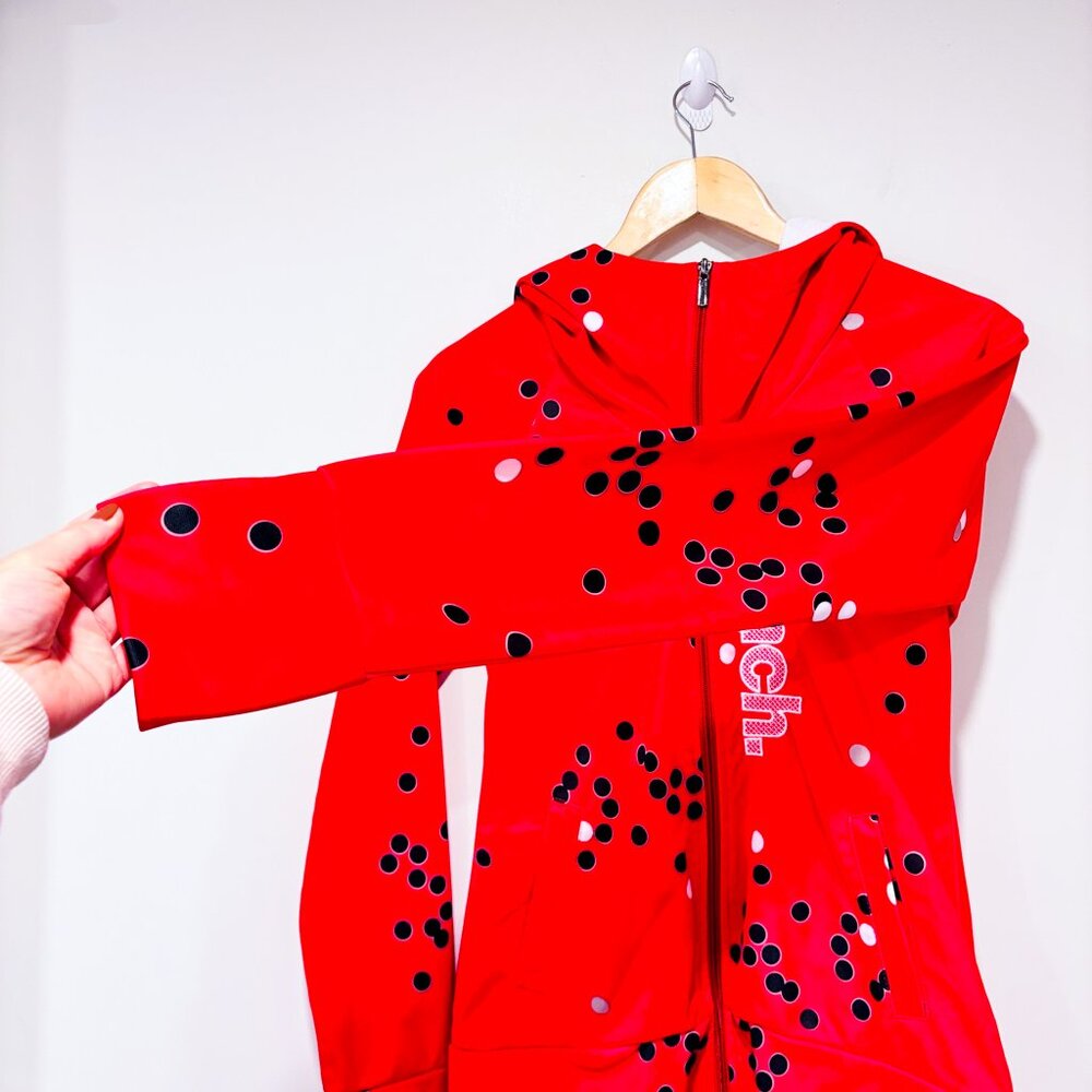 BENCH x Miss Pink Red Polka Dot Zip Hoodie | Casual Streetwear | Medium * - Picture 7 of 9